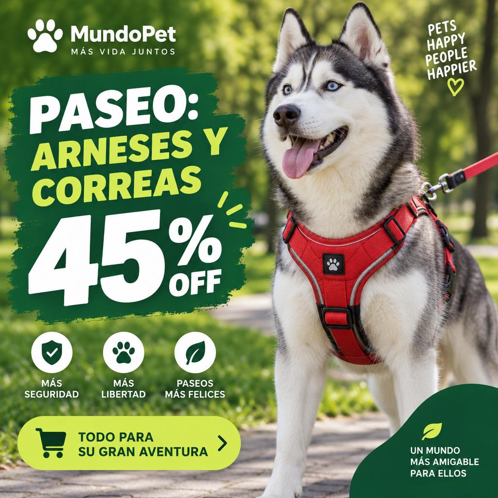 Paseo: arneses y correas 45% OFF